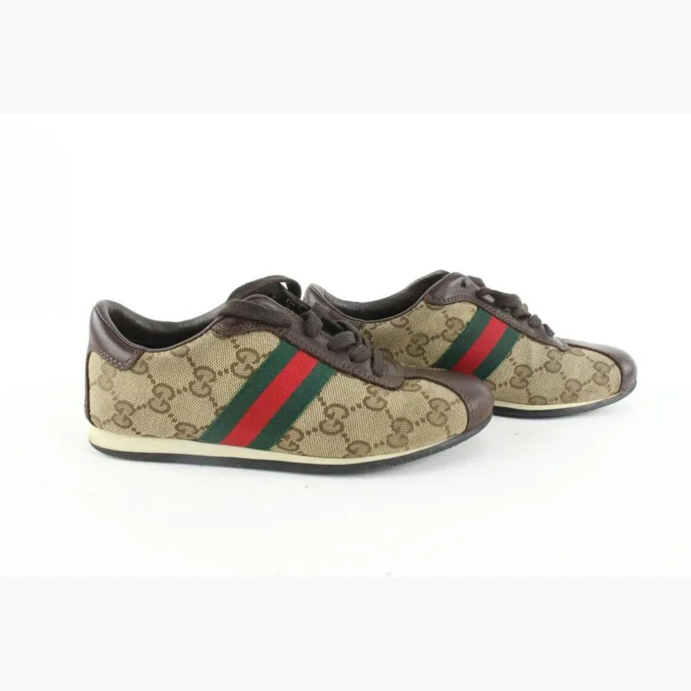 Gucci 1.5 US Kids Size Monogram GG Web Sneaker 322G1G